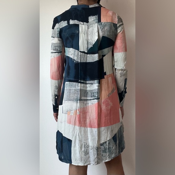 Wilfred 100% Silk Bossut Tunic Shift Dress - Picture 5 of 5